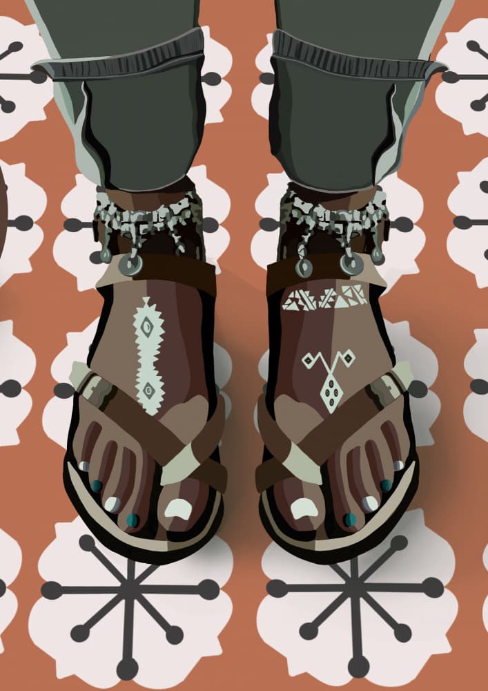 Patterned Steps by Emel Tunaboylu — canvas wall art