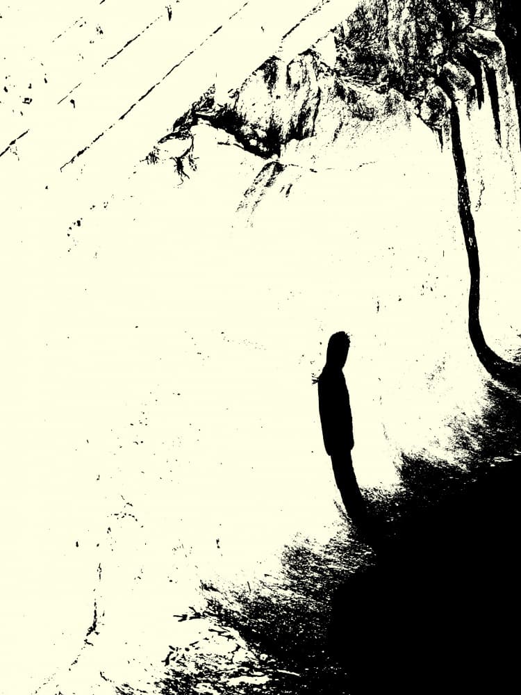 Solitary Figure in Shadow by Petr Strnad — canvas wall art