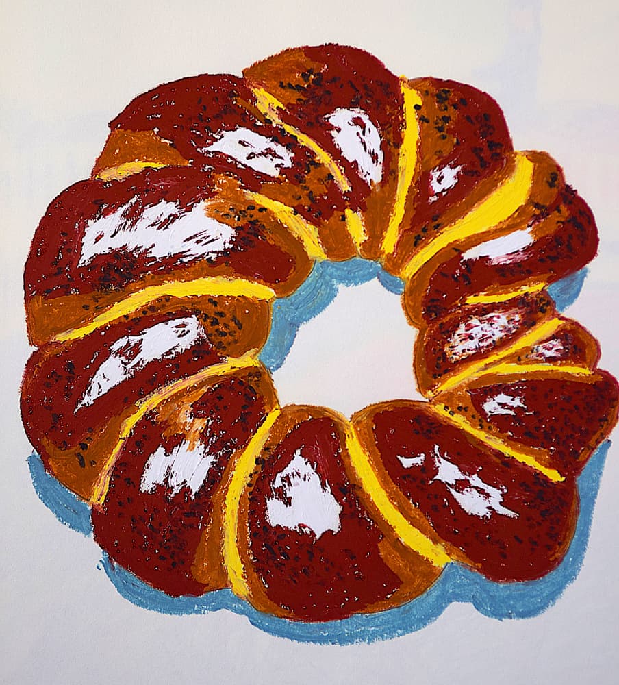 Modern Sweet Bread by Viktoriia Saunina — canvas wall art