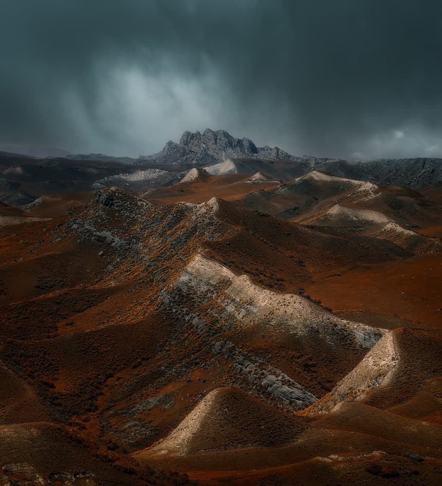 Moody Mountain Ridges by Bingo Z — canvas wall art