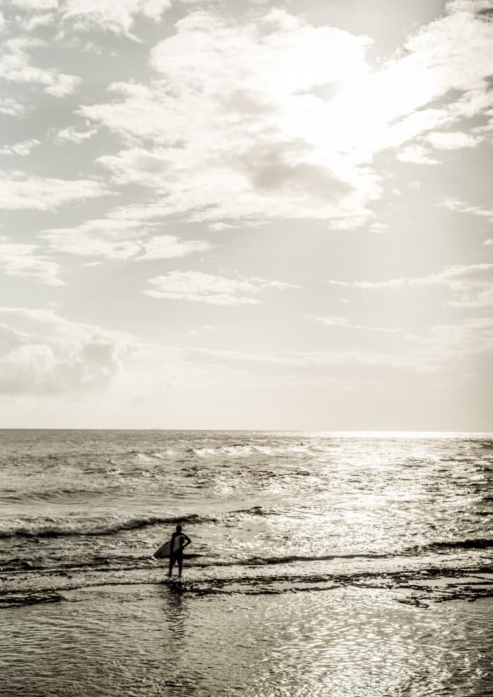 Surfer's Dawn Peace by Shot by Clint — canvas wall art