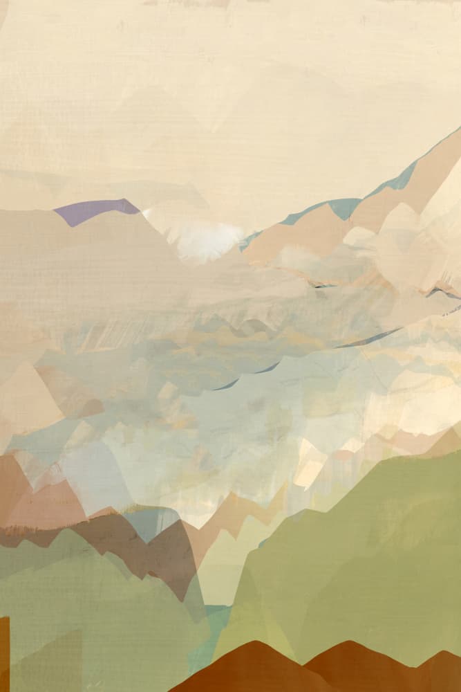 Peaceful Mountainscape by cartissi — canvas wall art