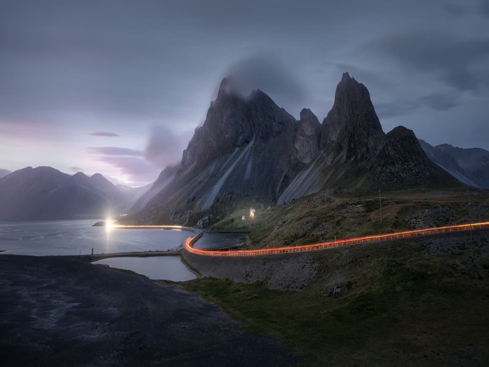 Twilight Mountain Drive by Clara Gamito — canvas wall art