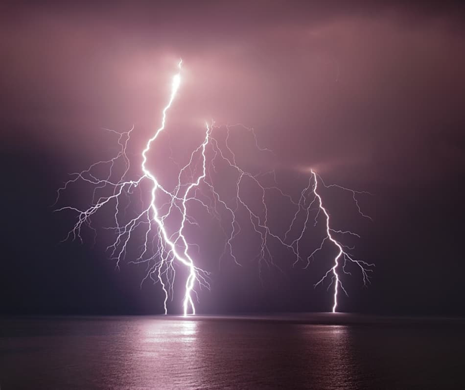 Electric Ocean Storm by nini_filippini — canvas wall art