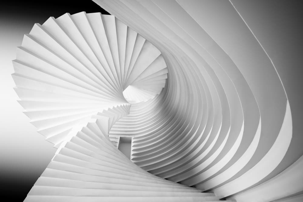 Infinite Spiral Staircase by konglingming — canvas wall art