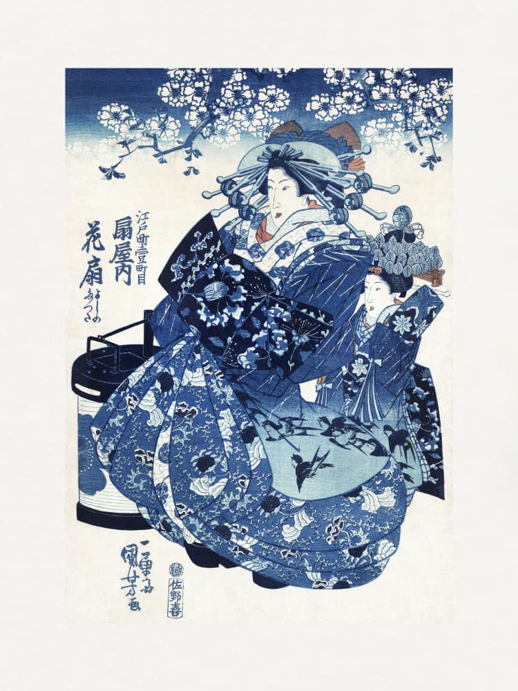 Japanese Woman (1798-1861) by Utagawa Kuniyoshi — canvas wall art