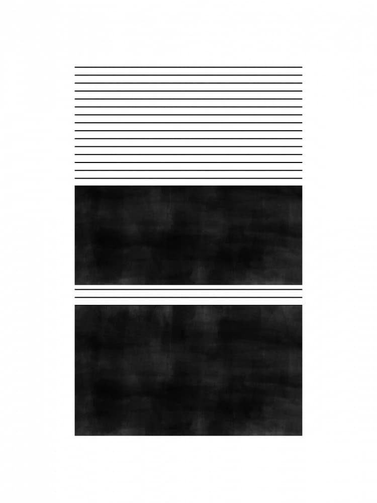 Minimalist Black White Lines by Elena Ristova — canvas wall art