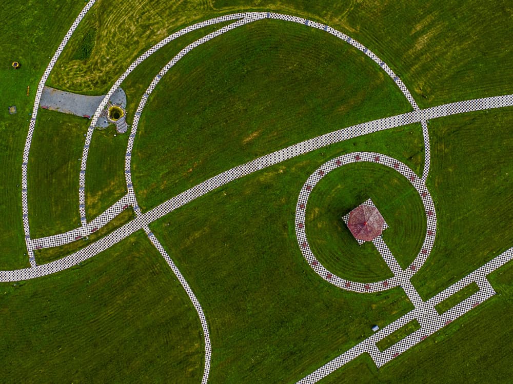 Aerial Park Pathways by Ovi D. Pop — canvas wall art