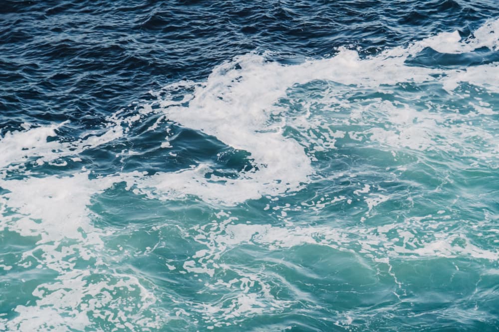 Deep Blue Ocean Swirl by Courtney Crane — canvas wall art