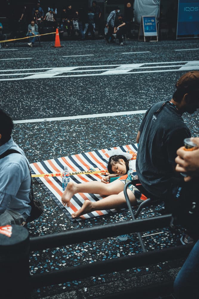 Street Side Nap by HIDASAN — canvas wall art
