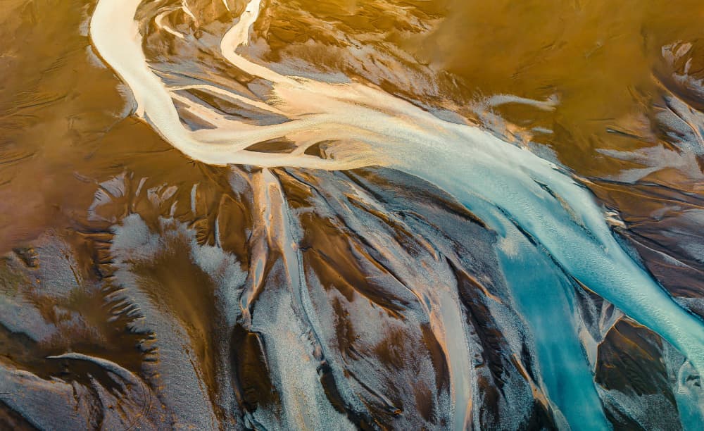 Glacial River Patterns by Wei (David) Dai — canvas wall art