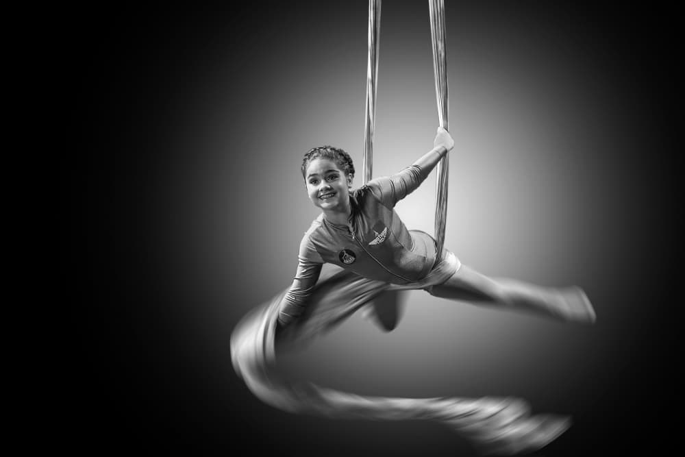Young Aerialist's Smile by Gaby Grohovaz — canvas wall art