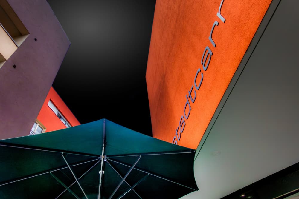 Colorful City Umbrella by Stephan Rückert — canvas wall art