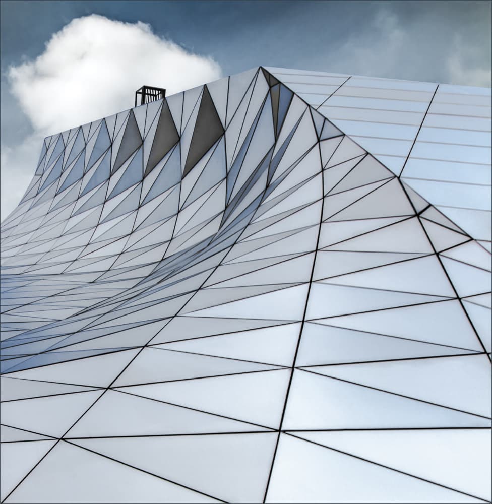 Modern Geometric Facade by Gilbert Claes — canvas wall art