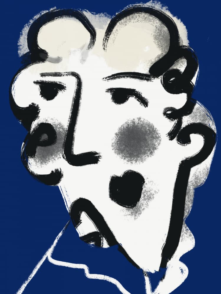 Bold Abstract Portrait by Little Dean — canvas wall art