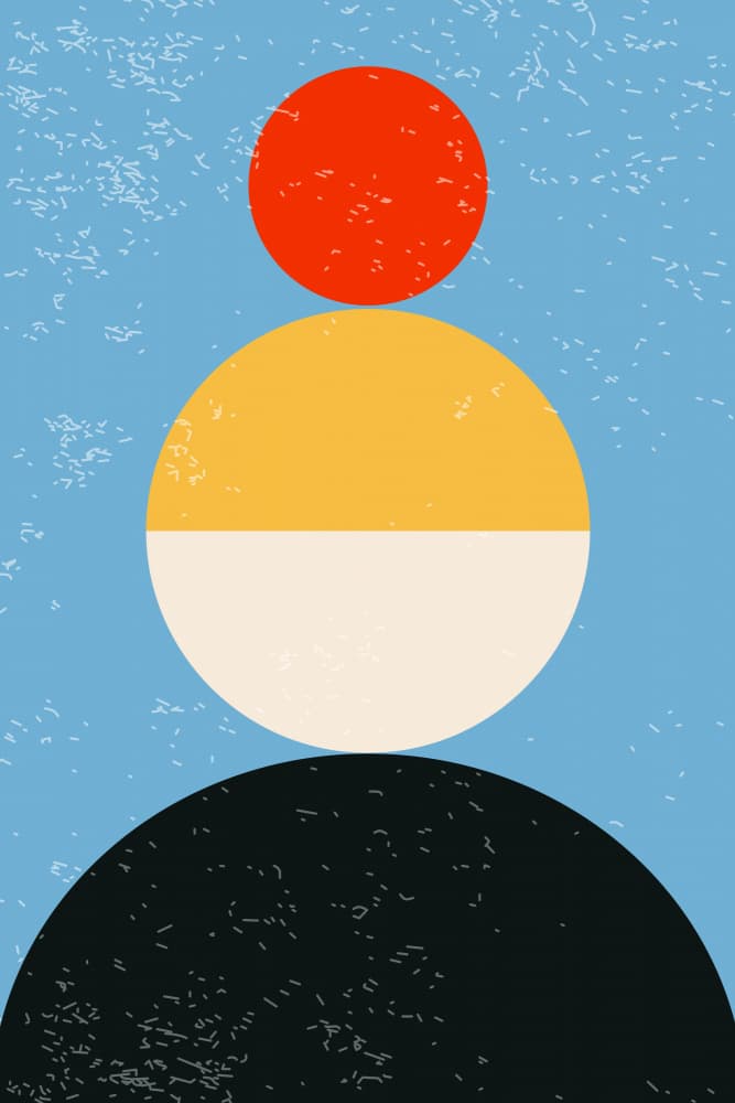Balanced Geometric Stack by jay stanley — canvas wall art