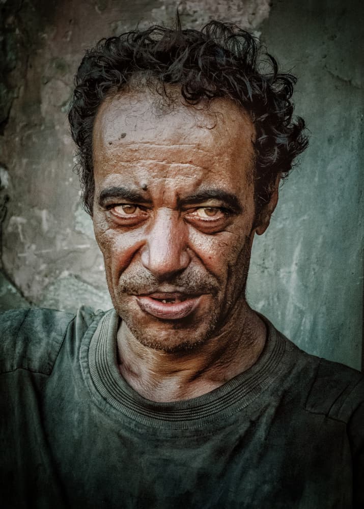 Man With Intense Gaze by Yasmin Elsharma — canvas wall art