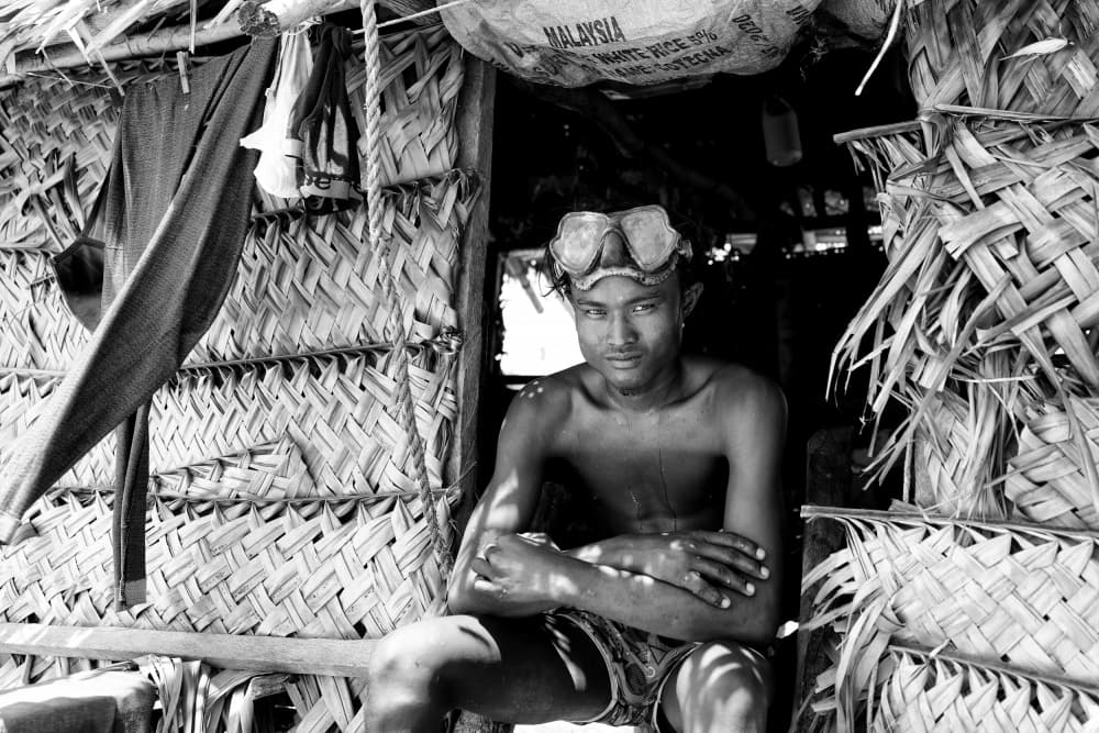Island Diver Gaze by Kieron Long — canvas wall art