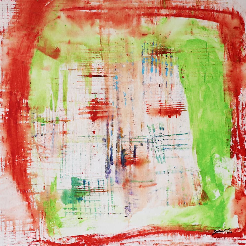 Vibrant Abstract Grid by Santhosh ch — canvas wall art