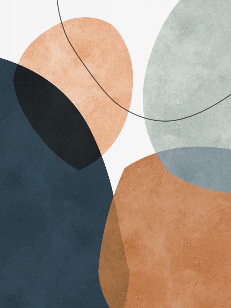 Earthy Abstract Shapes by Vitor Costa — canvas wall art
