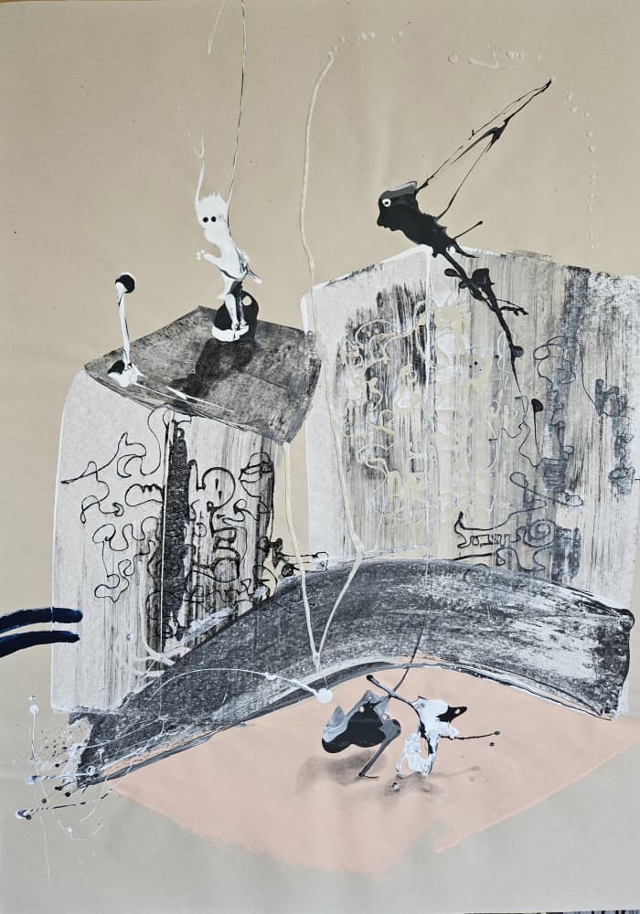 Abstract Figures in Motion by Stefano Mazzolini — canvas wall art