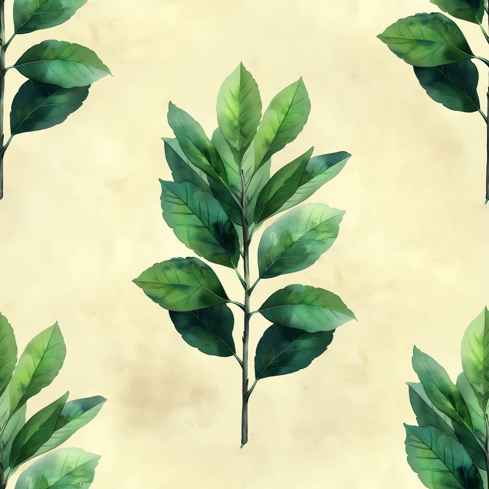 Watercolor Leaf Pattern by Justyna Jaszke — canvas wall art