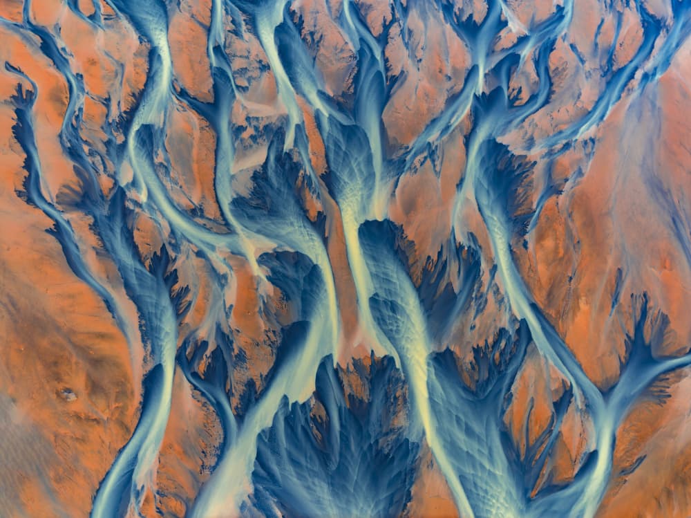 Braided River Landscape by Jure Kravanja — canvas wall art