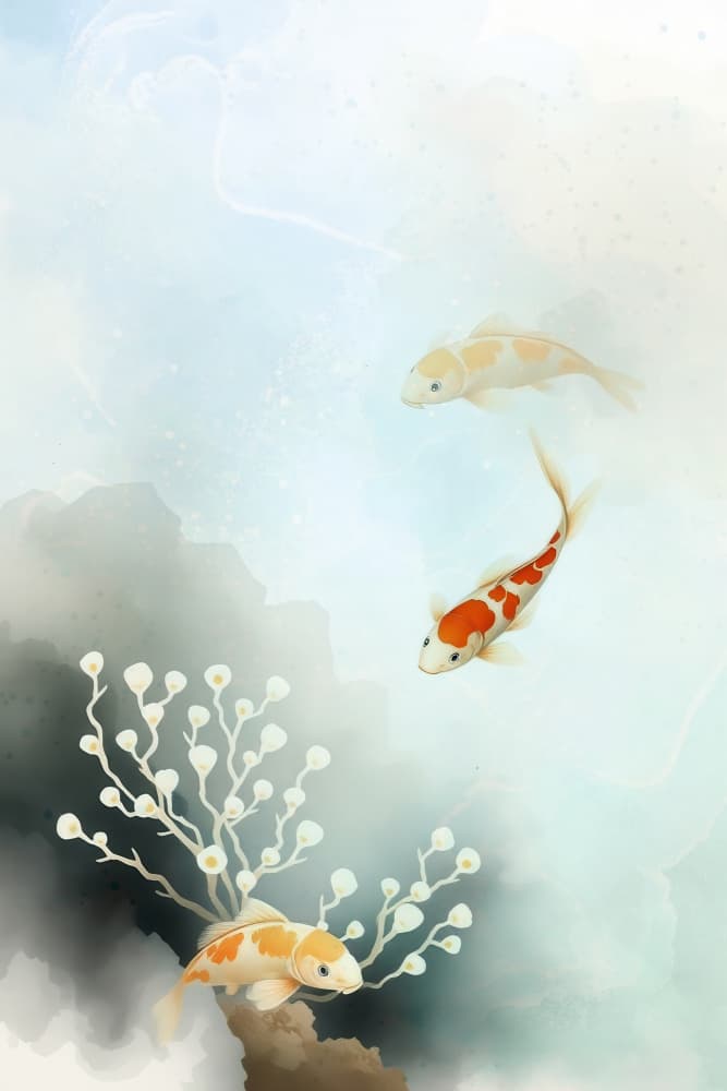 Serene Koi Waters by Fadil Roze — canvas wall art