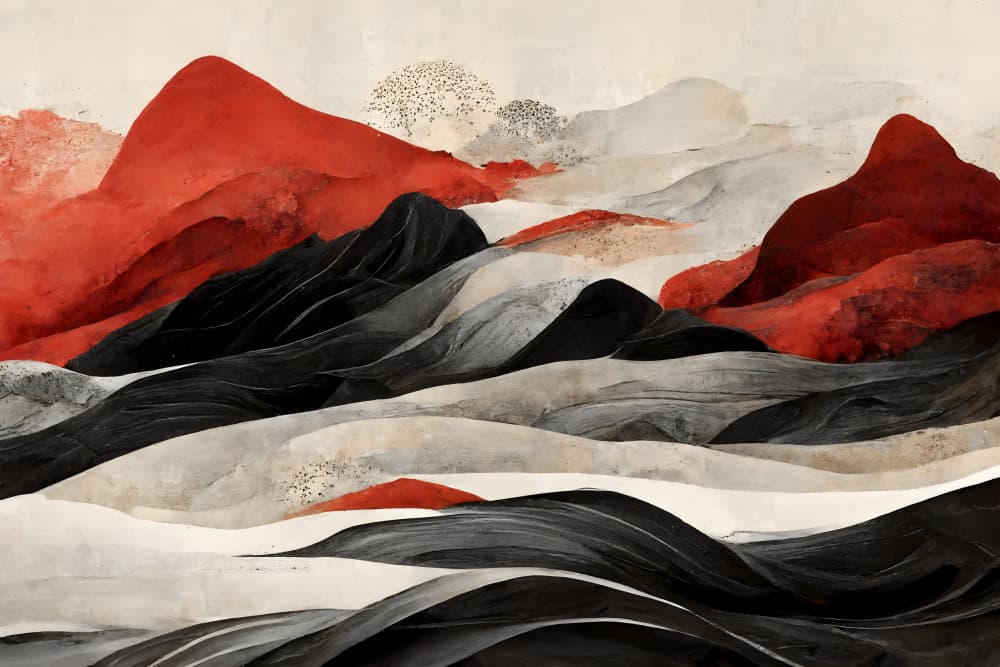 Crimson Peaks by Treechild — canvas wall art