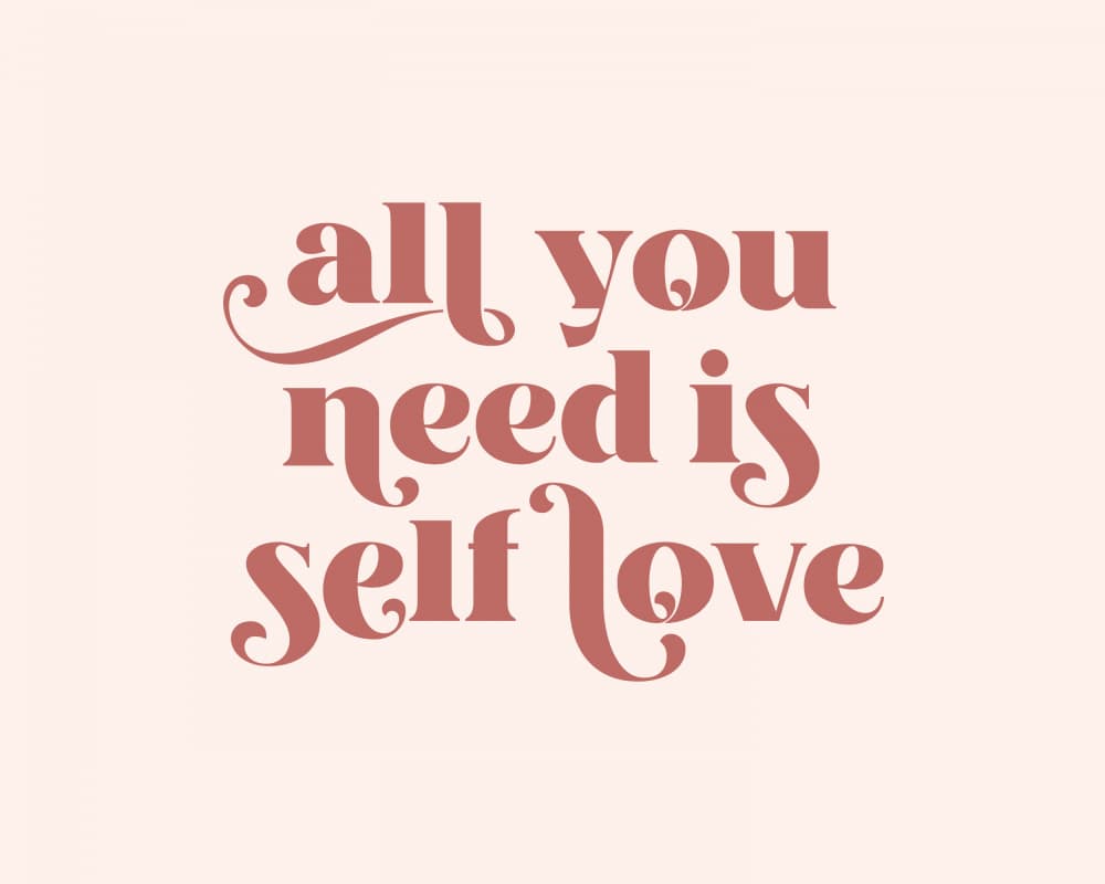 Self Love Typography by KsanaKalpa — canvas wall art
