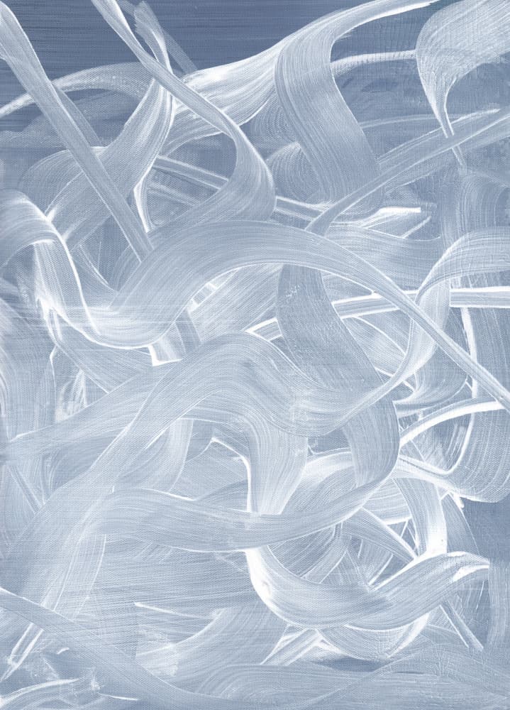 Flowing Blue Abstract by Maira Ribena — canvas wall art