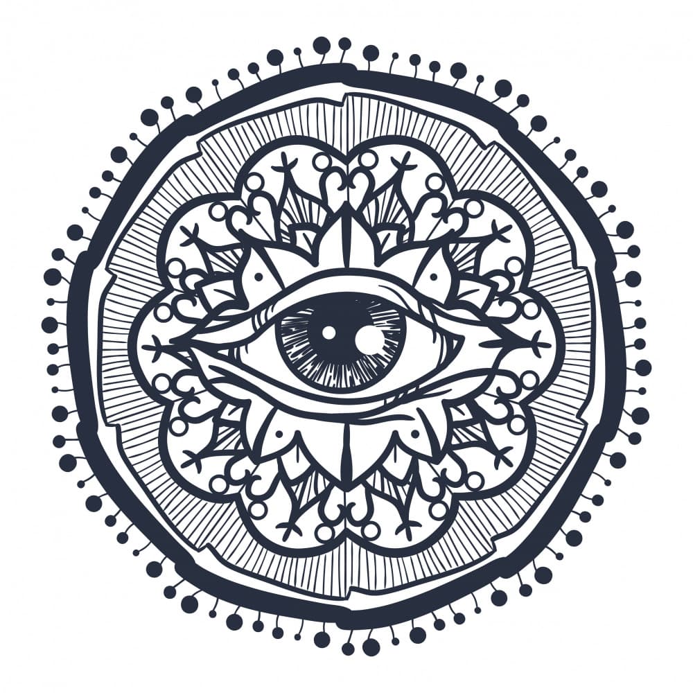 Mystic Eye Mandala by Marika Barsrsind — canvas wall art