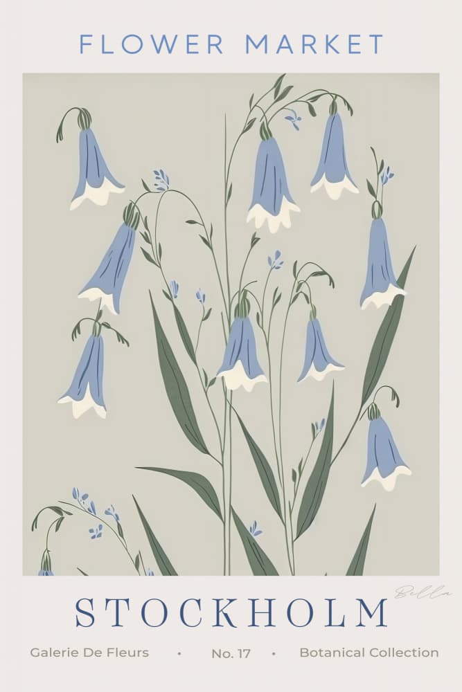 Delicate Bluebell Bloom by Bella Eve — canvas wall art