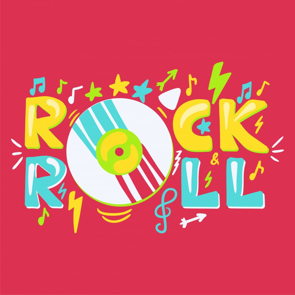 Colorful Rock and Roll by Marika Barsrsind — canvas wall art
