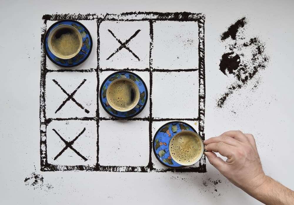 Coffee Tic-Tac-Toe by Toni Minchev — canvas wall art