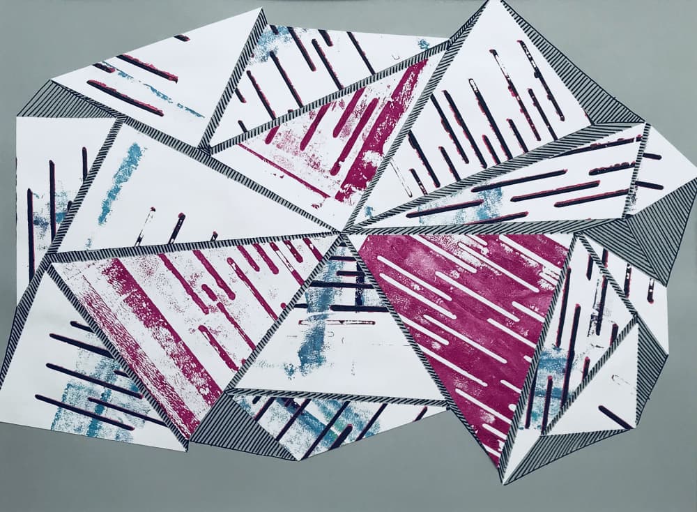 Vibrant Geometric Shapes by kellymariesmith — canvas wall art