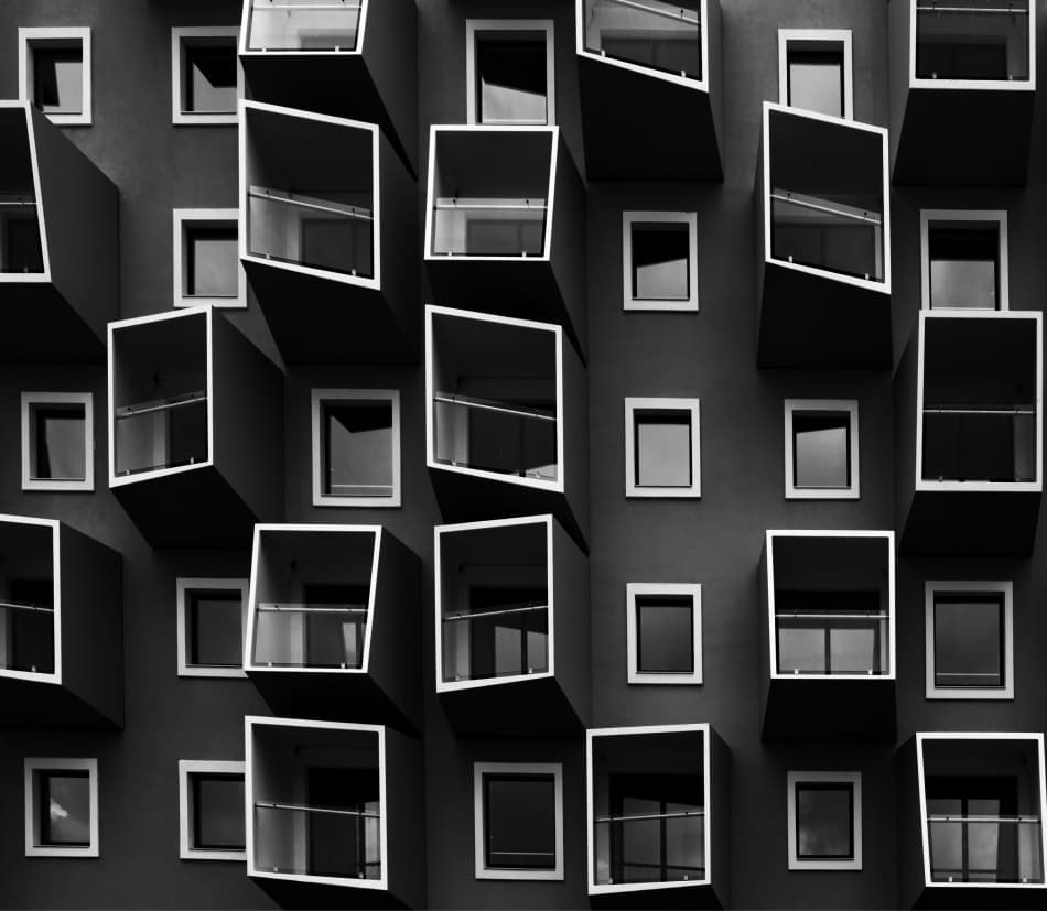 Modern Geometric Facade by Kent Mathiesen — canvas wall art