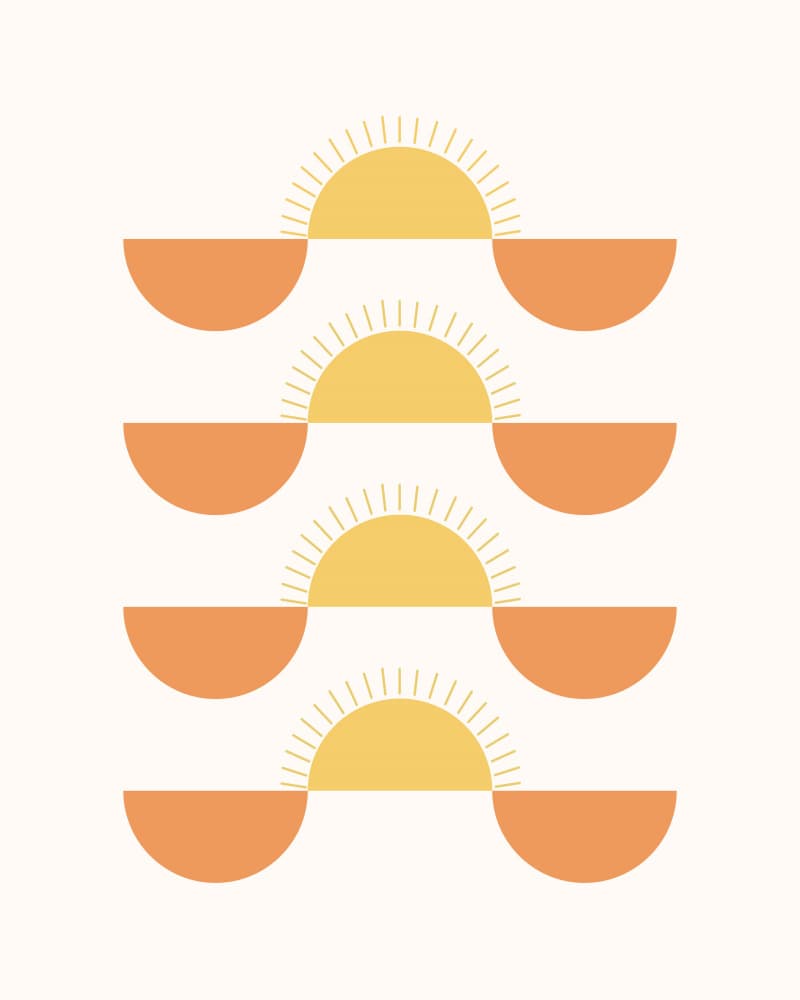 Sunrise and Sunsets by Artprink — canvas wall art