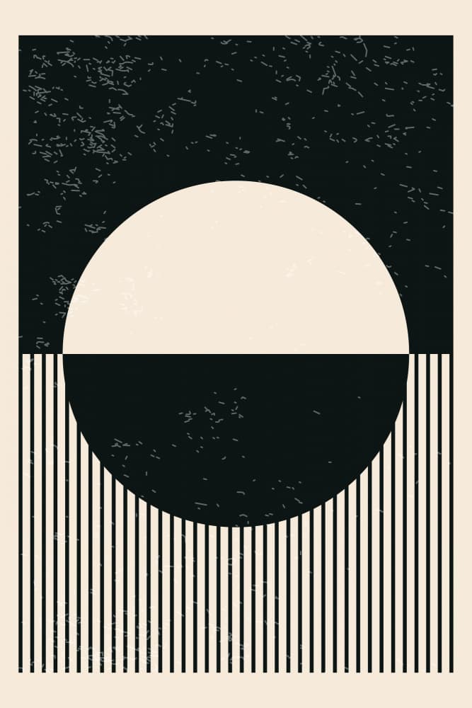 Geometric Half Circle Lines by jay stanley — canvas wall art