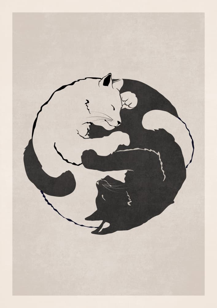 Feline Harmony by Emel Tunaboylu — canvas wall art