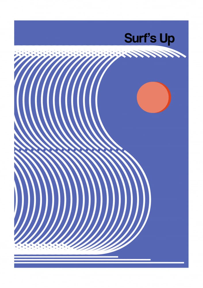Blue Summer Surf by Frances Collett — canvas wall art