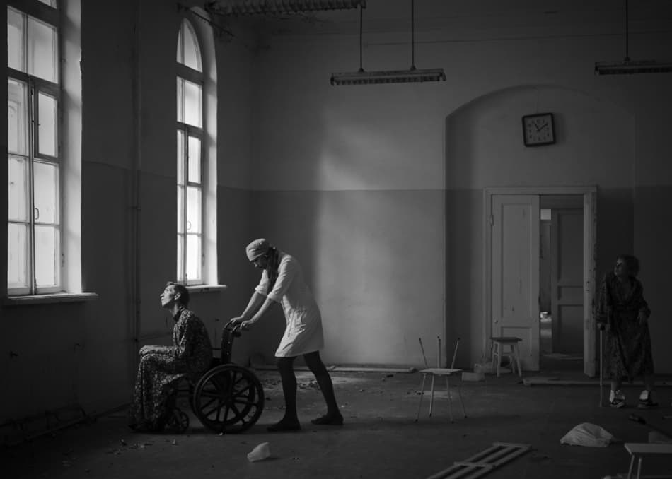 Somber Hospital Ward by zanzib — canvas wall art