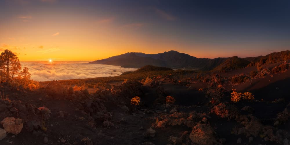 Majestic Mountain Sunset by Antonio Melián Vega — canvas wall art