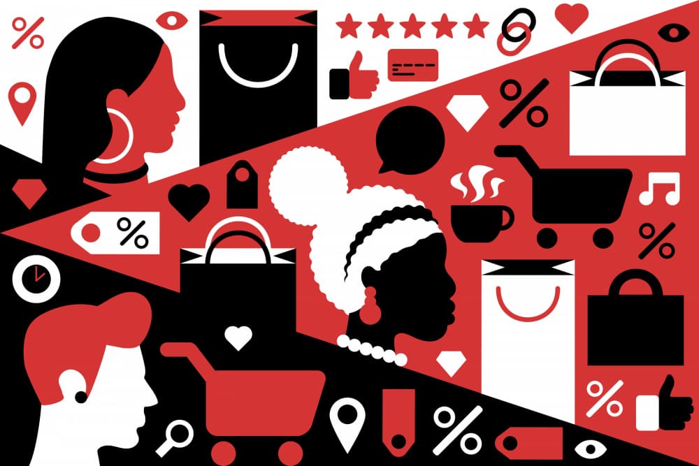 Modern Shopping Experience by Marika Barsrsind — canvas wall art
