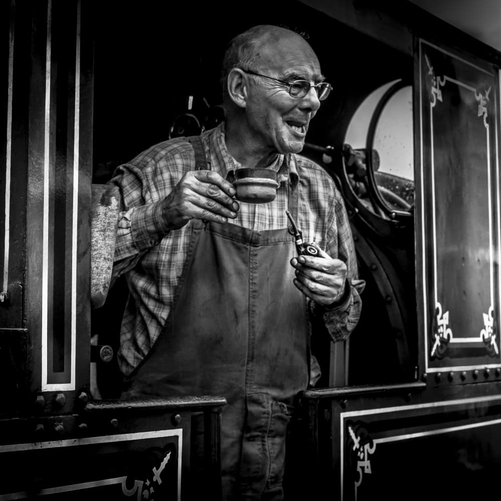 Happy Train Engineer by Luis Borges Alves — canvas wall art