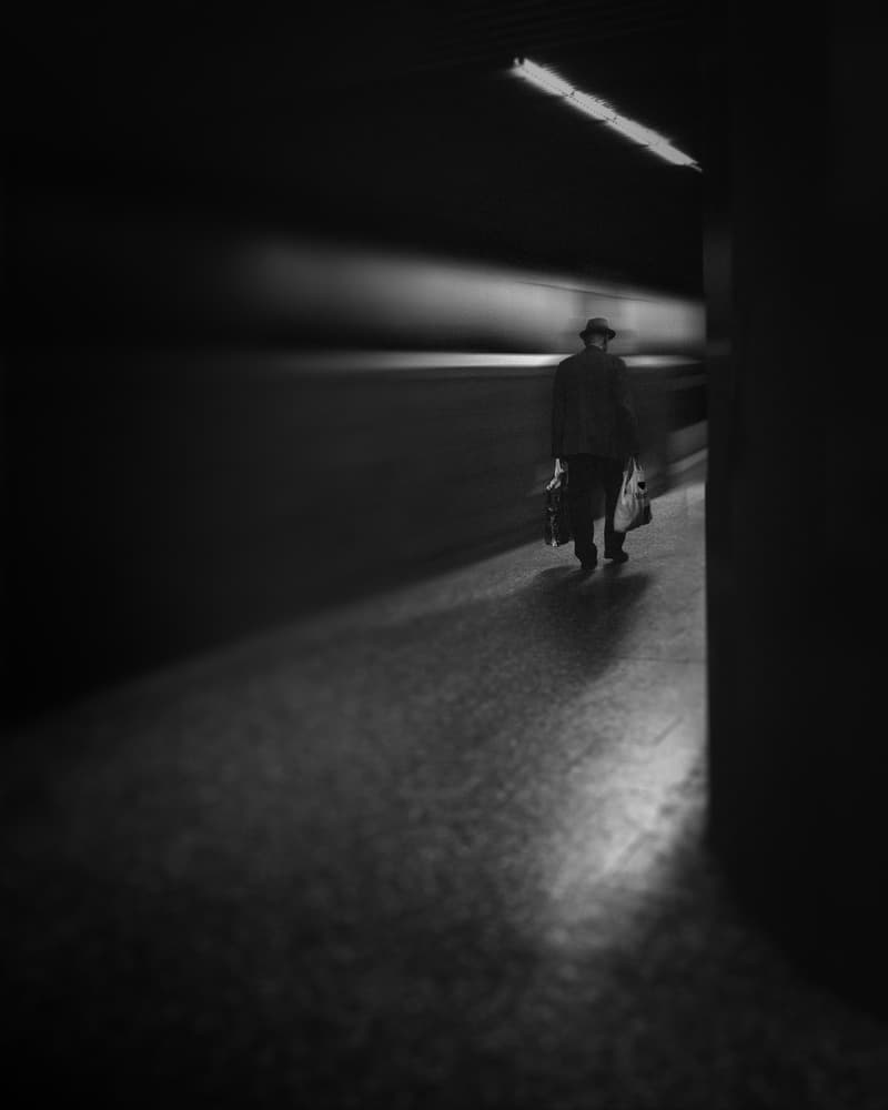 Solitary Figure Walking by Alexej Schulz — canvas wall art