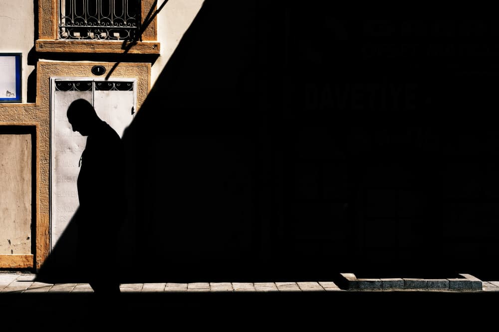 Street Shadow Play by Ali Ayer — canvas wall art