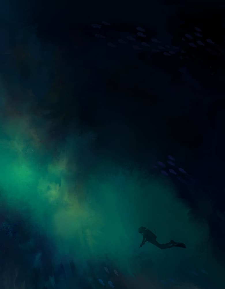 Deep Ocean Diver by Josie George — canvas wall art