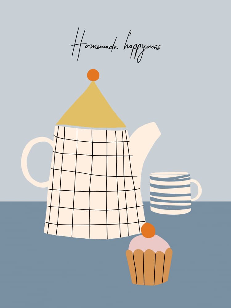 Homemade Happiness Tea by Annick — canvas wall art