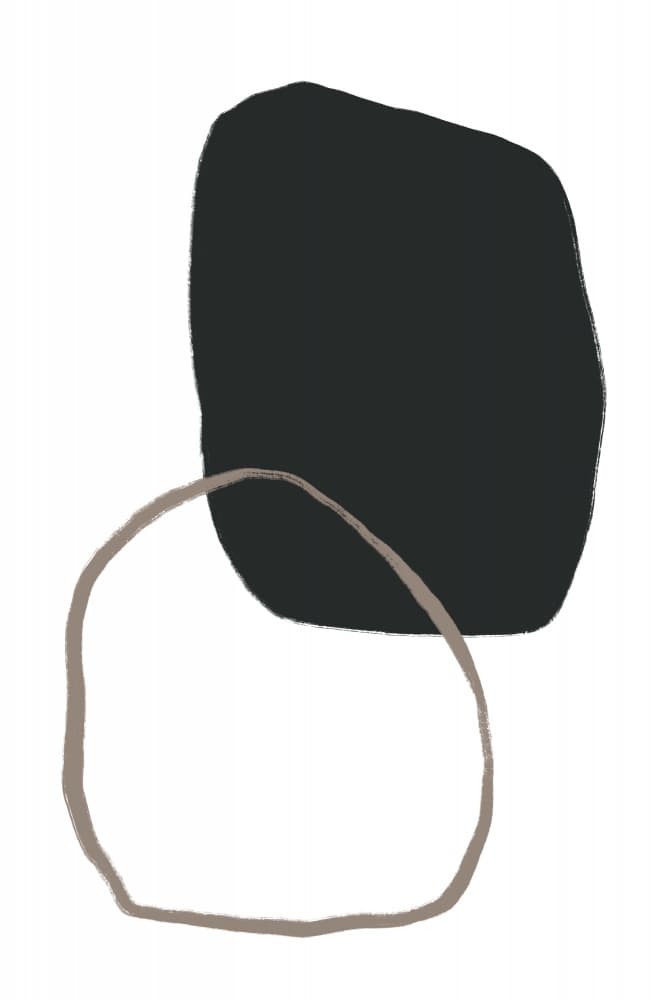 Black Organic Shape by uplusmestudio — canvas wall art